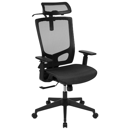 Flash Furniture Office Chair, Mesh, Black H-2809-1KY-BK-GG